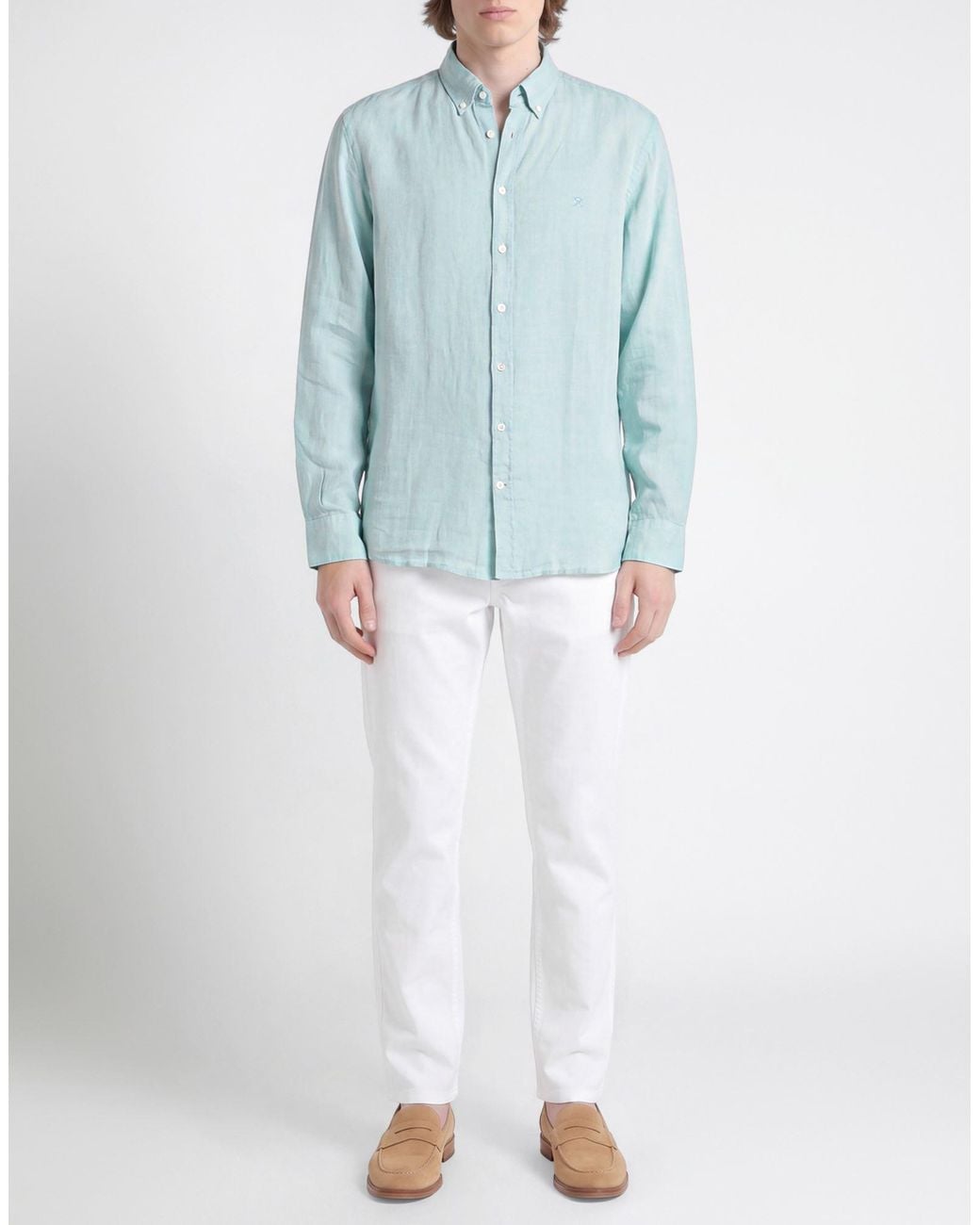 Hackett Blue Shirt Linen for men