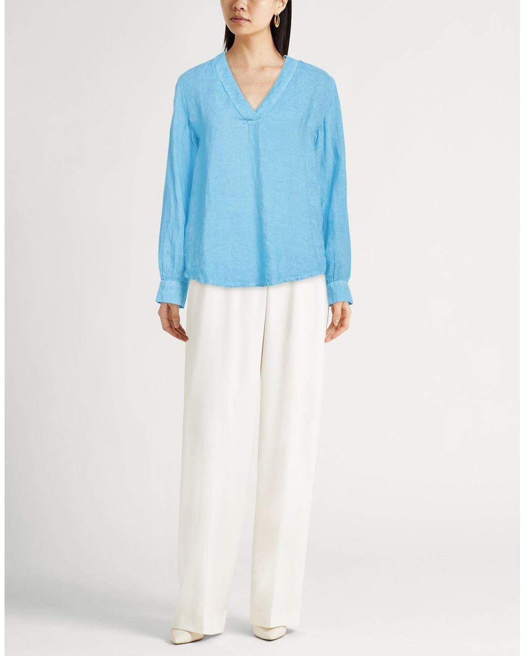 120% Lino Blue Top