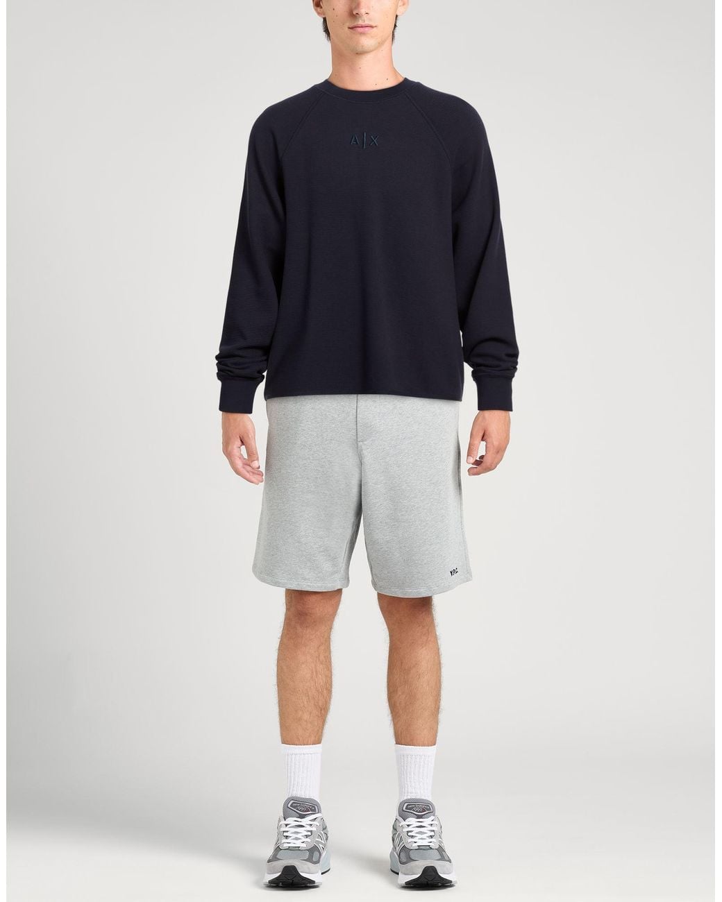ARMANI EXCHANGE Blue Midnight Sweatshirt Cotton, Polyester, Elastane for men