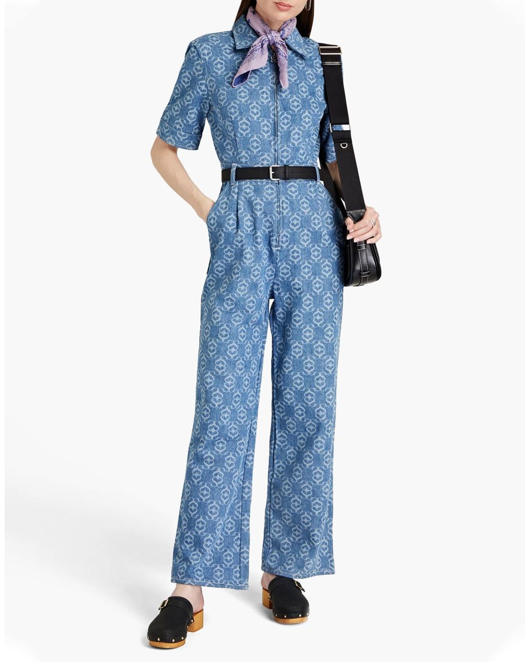 Sandro Blue Jumpsuit Cotton