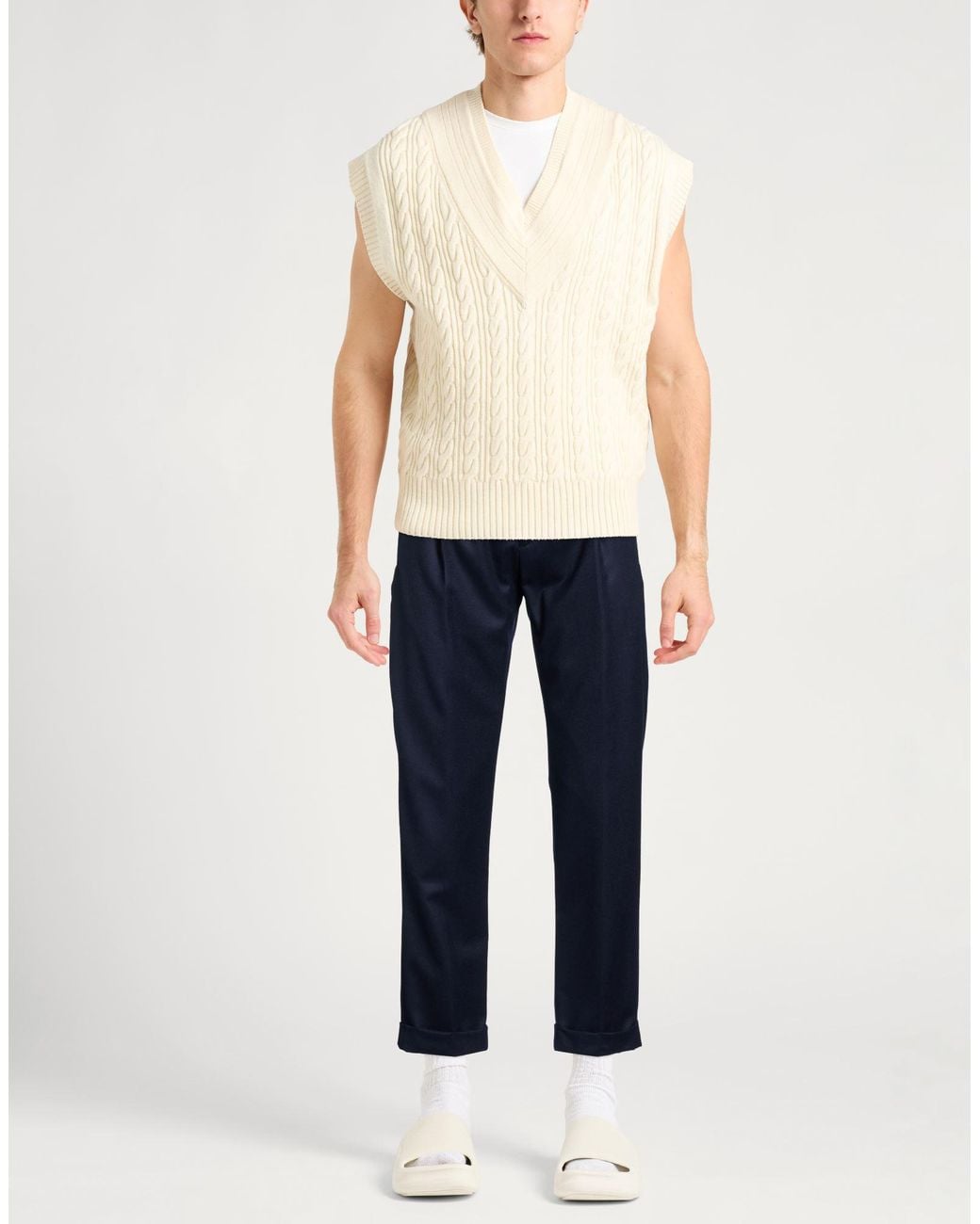 Berwich Blue Pants Virgin Wool for men