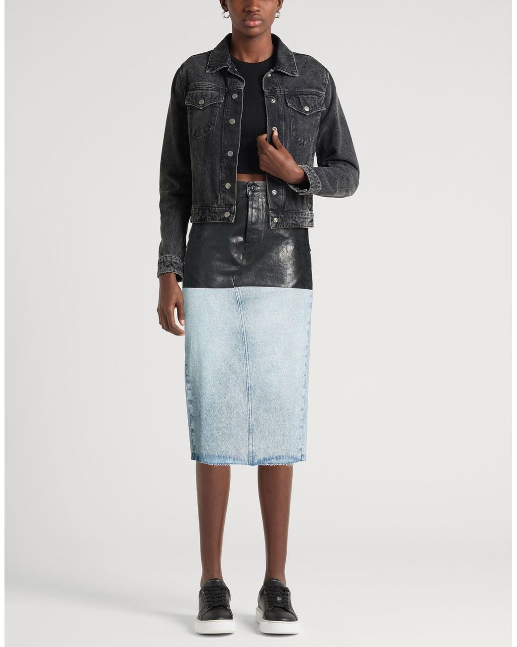 MM6 by Maison Margiela Blue Denim Skirt Cotton