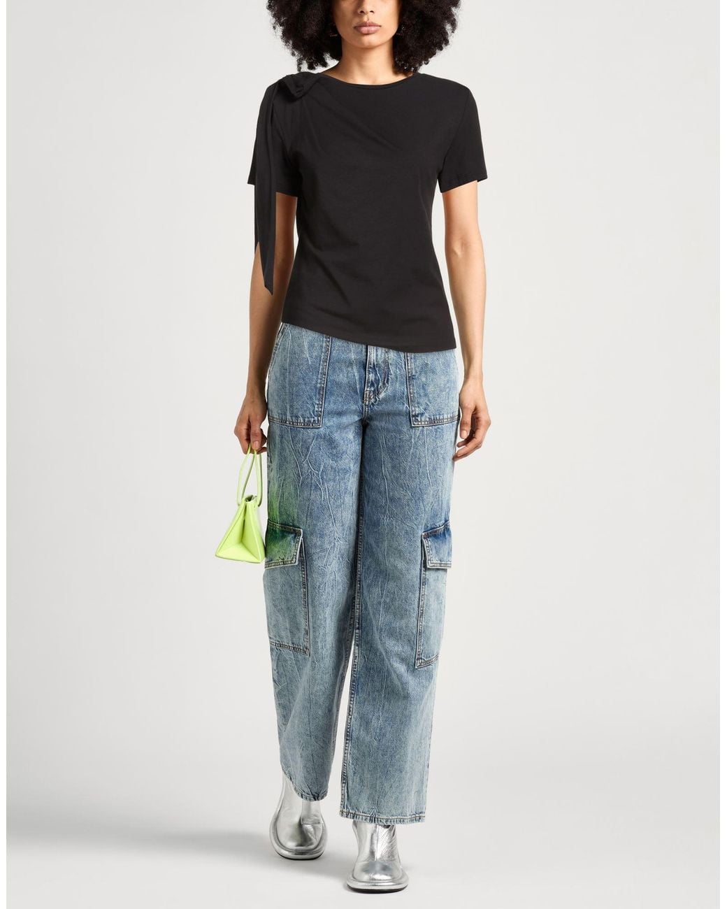 Blumarine Black T-Shirt Cotton, Elastane
