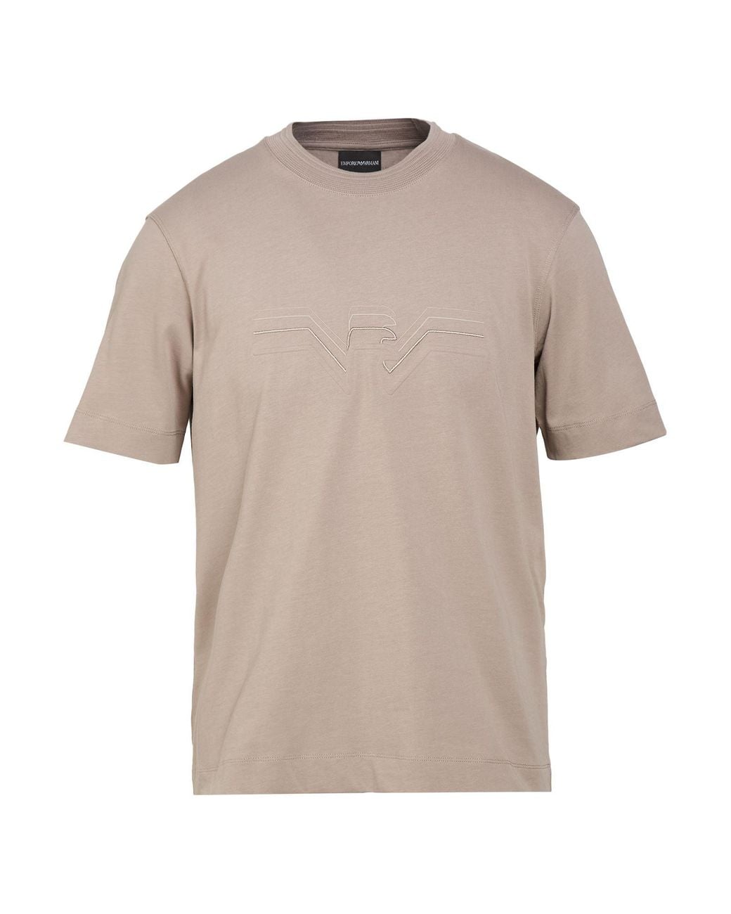 Emporio Armani Natural Khaki T-Shirt Cotton for men