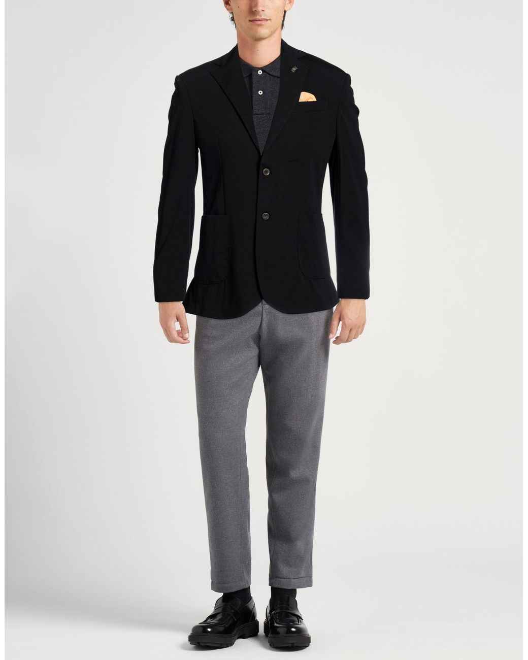 Bob Black Blazer Viscose, Polyamide, Elastane for men