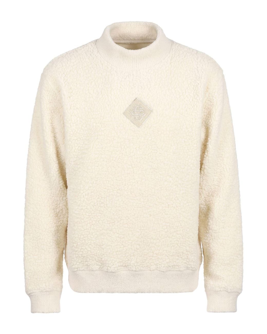 Casablanca White Cream Sweatshirt Wool, Viscose, Polyamide, Polyester, Cashmere for men