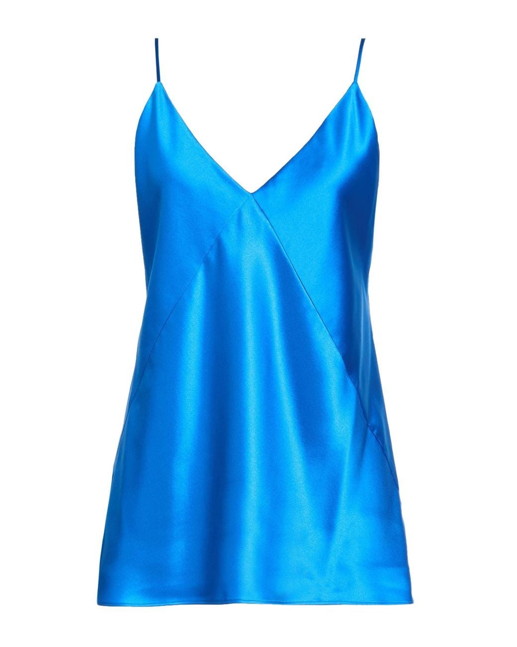 Max Mara Blue Bright Top Silk