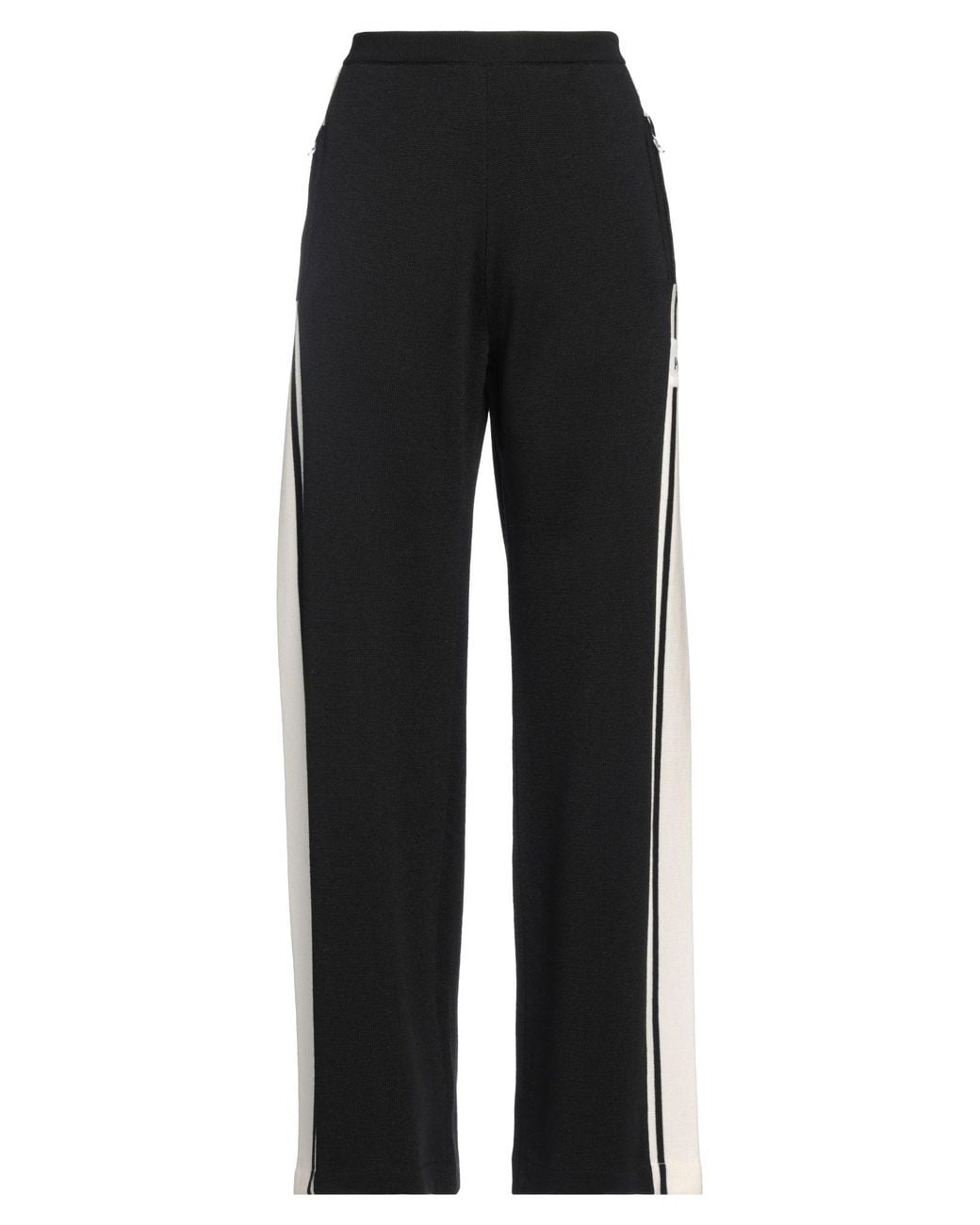 Palm Angels Black Pants Wool