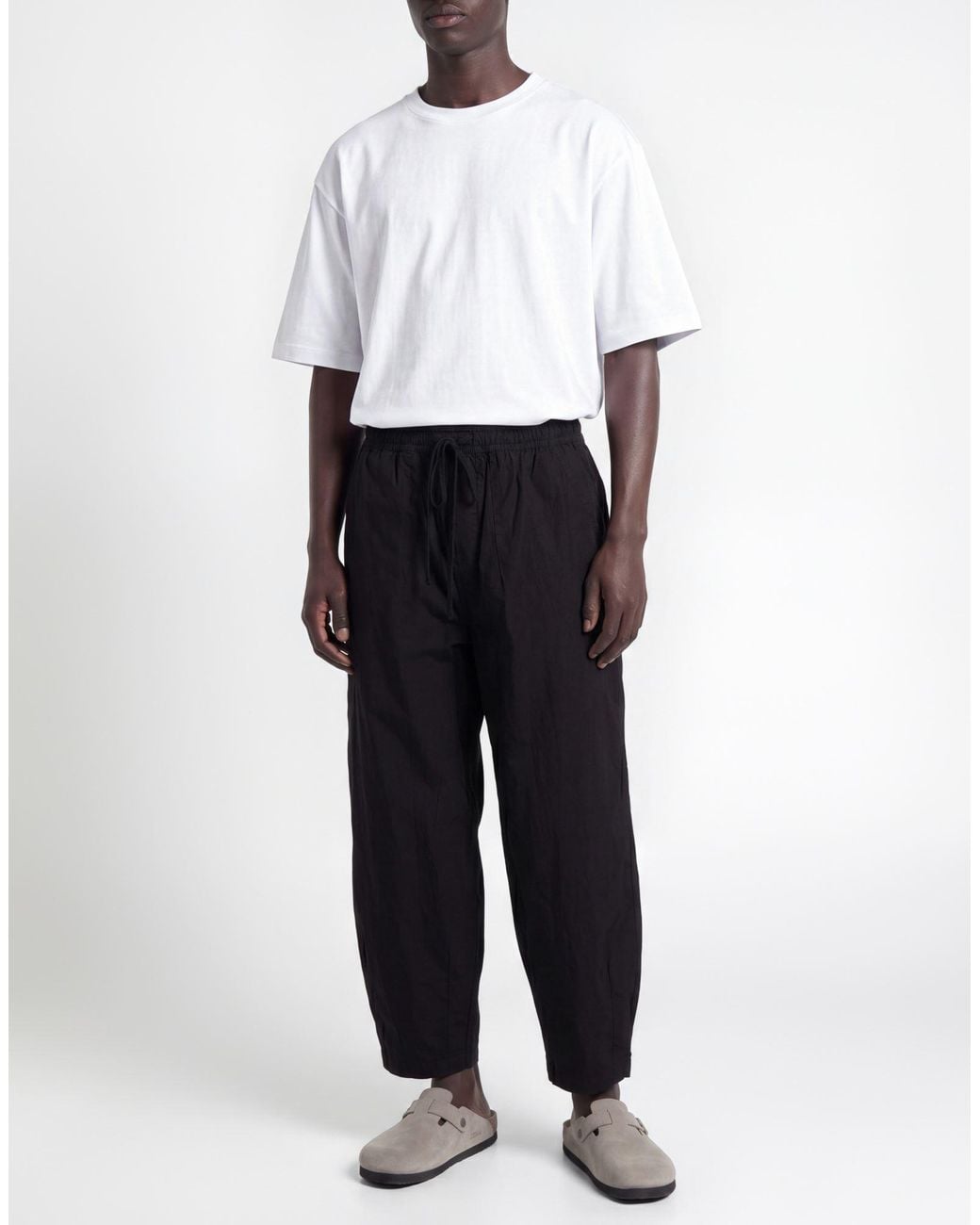 Thom Krom Black Pants Cotton, Elastane for men