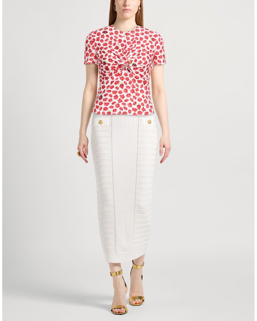 Versace Red Top Silk, Elastane