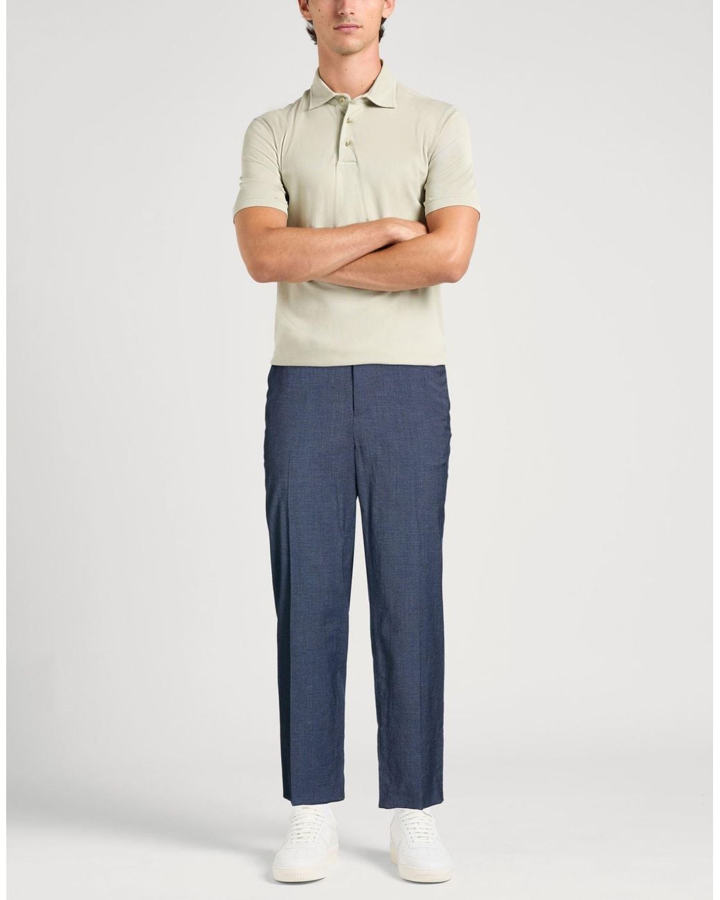 HUGO Blue Pants Viscose, Virgin Wool, Polyester, Elastane for men