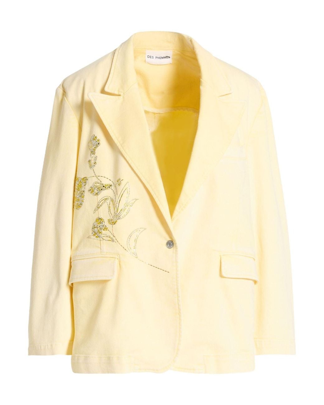 DES_PHEMMES Metallic Blazer Cotton, Elastane