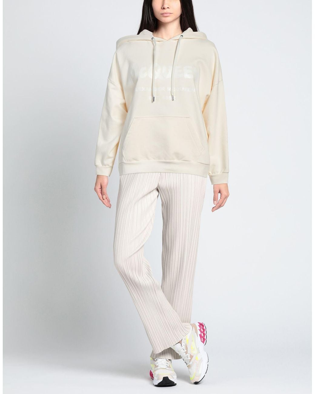 McQueen White Ivory Sweatshirt Cotton