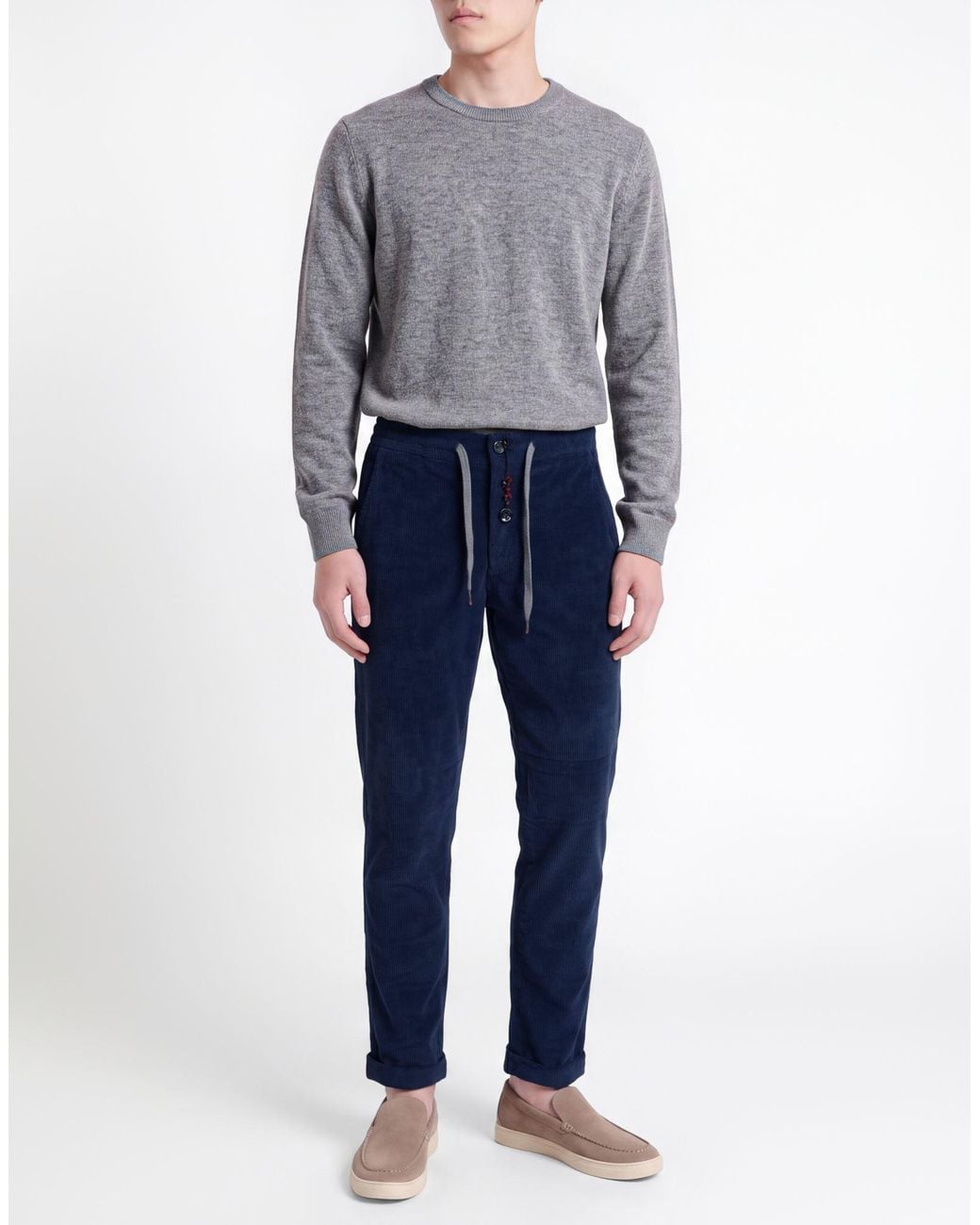 Marco Pescarolo Blue Pants Cotton, Elastane for men