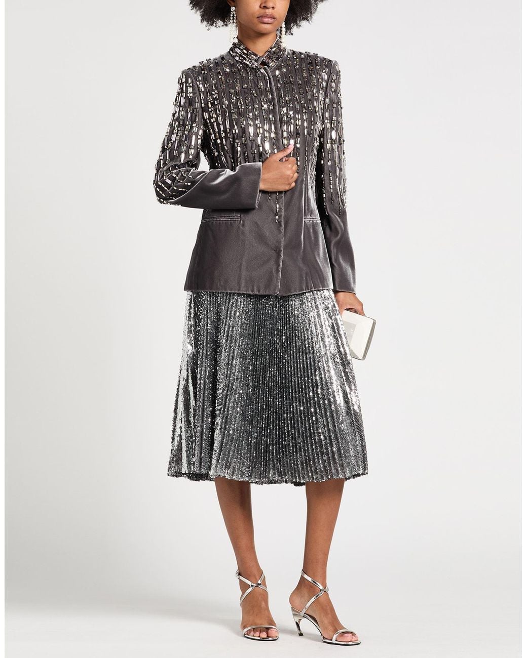 Alberta Ferretti Black Blazer Viscose, Cupro