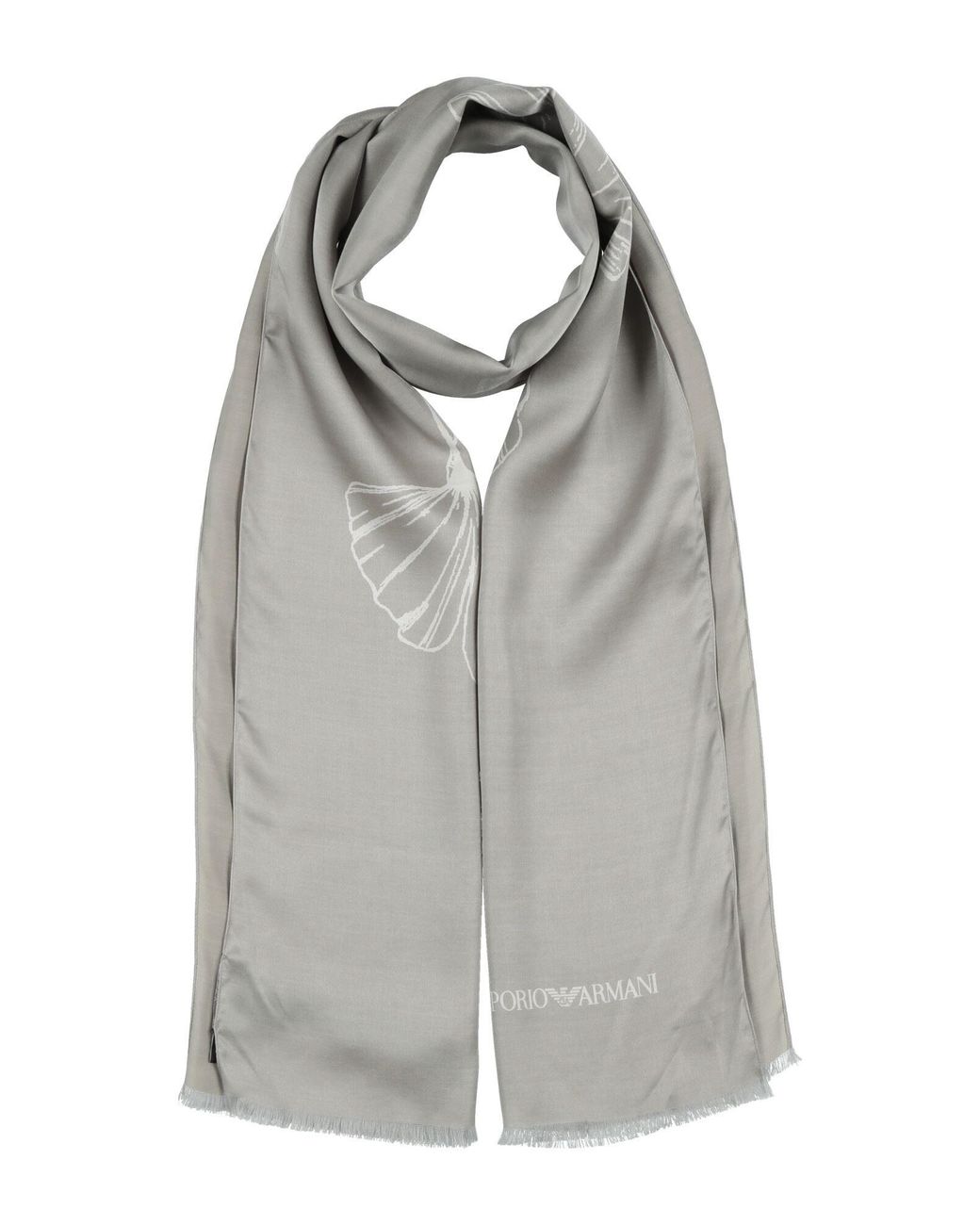 Emporio Armani Gray Scarf Viscose, Silk for men