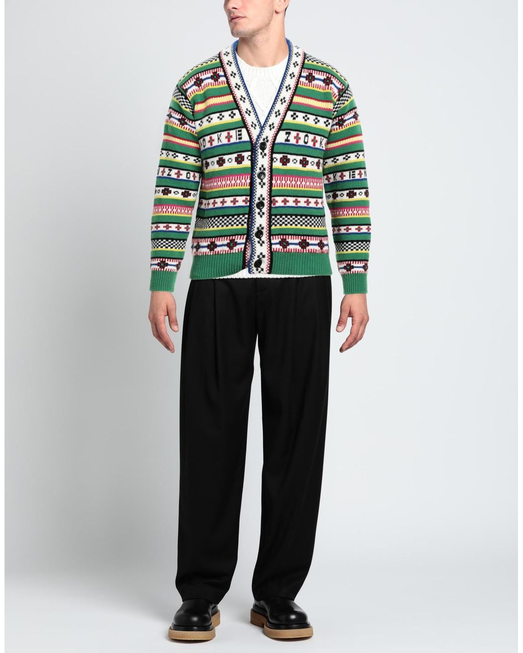 KENZO Green Cardigan for men