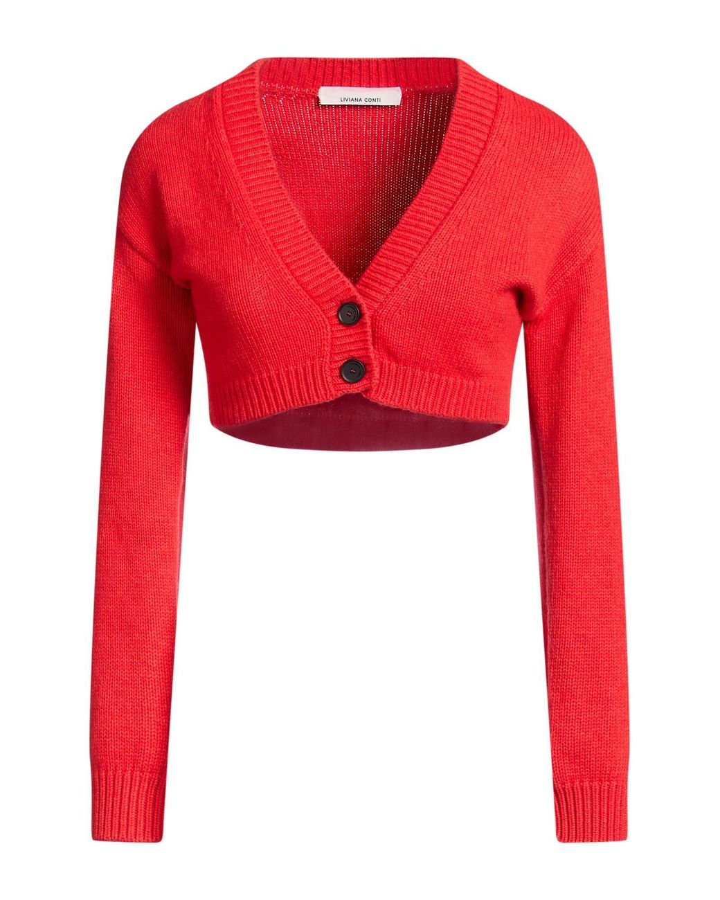 Liviana Conti Red Cardigan Cashmere, Polyamide