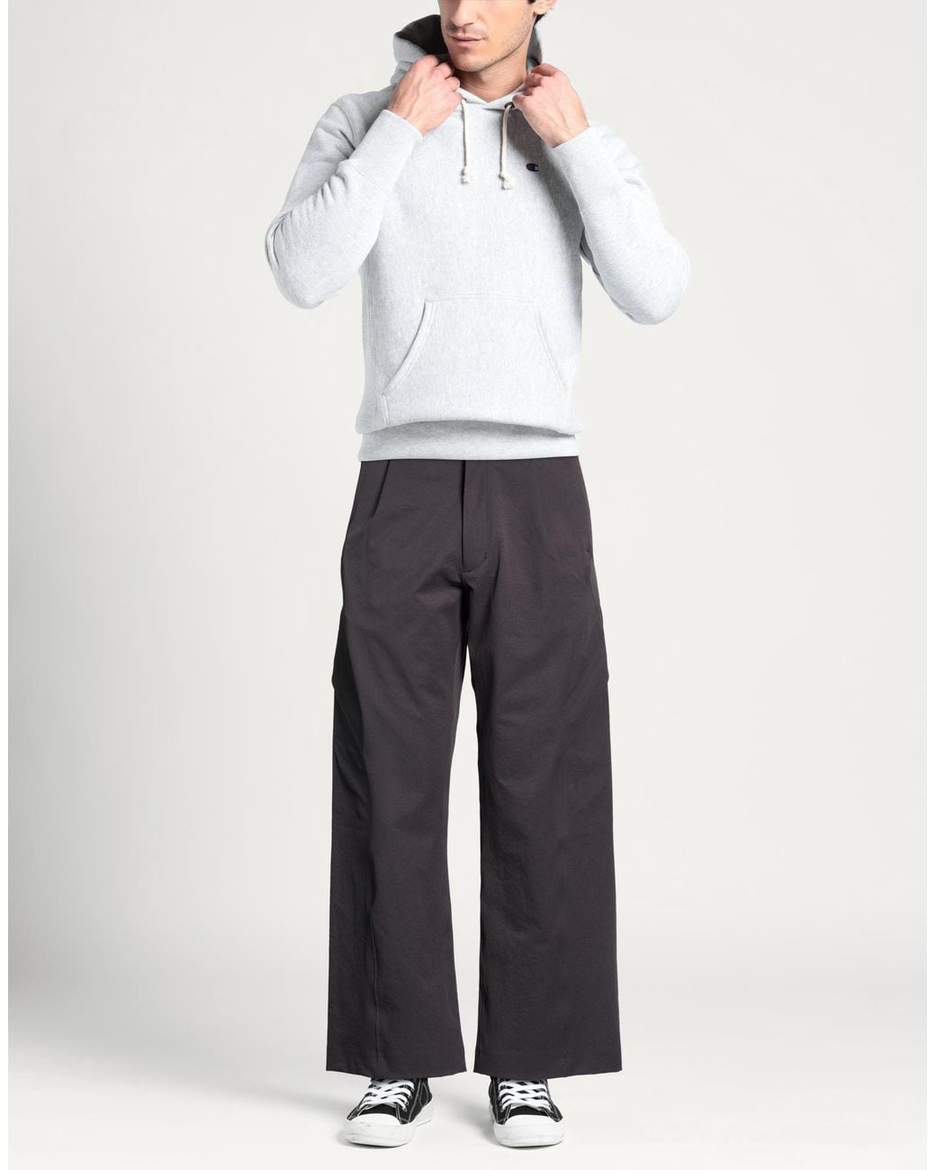 Goldwin Gray Charcoal Pants Polyester, Elastane for men