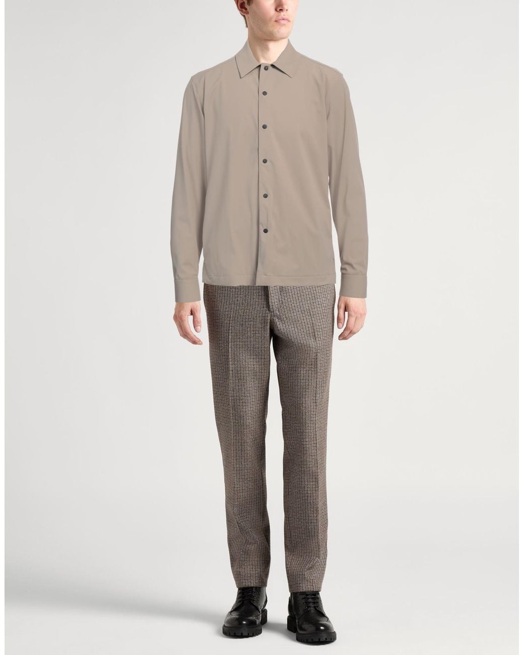 Xacus Natural Khaki Shirt Polyamide, Elastane for men