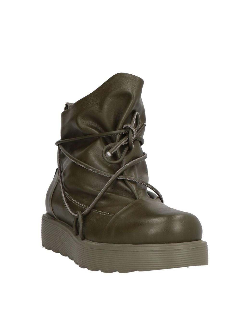 Ixos Brown Military Ankle Boots Leather