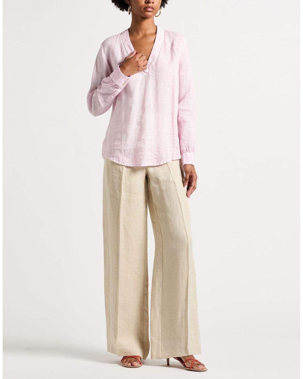 120% Lino Pink Top Linen