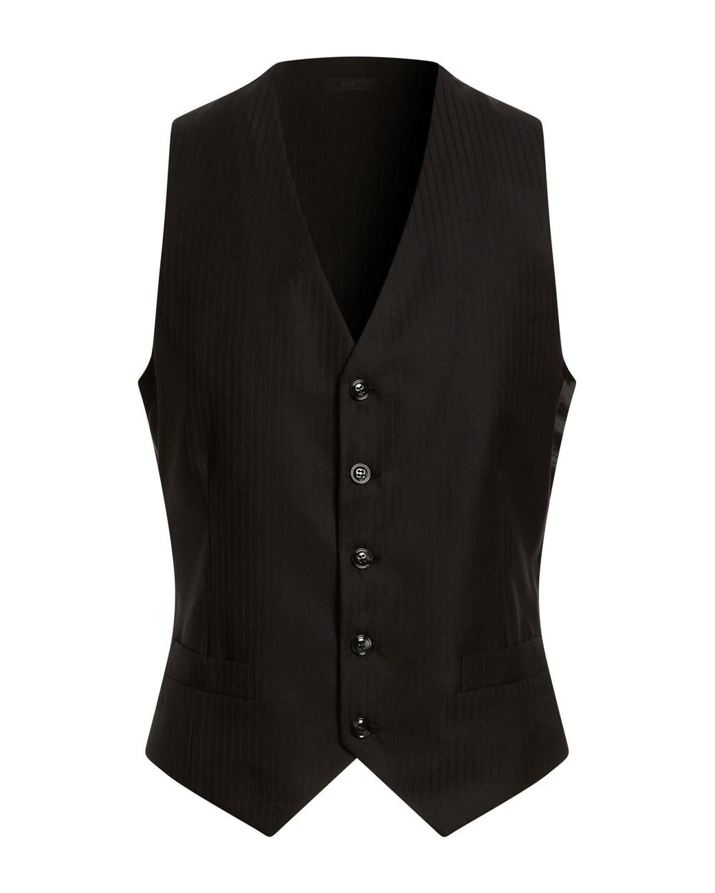 Giorgio Armani Black Tailored Vests for men