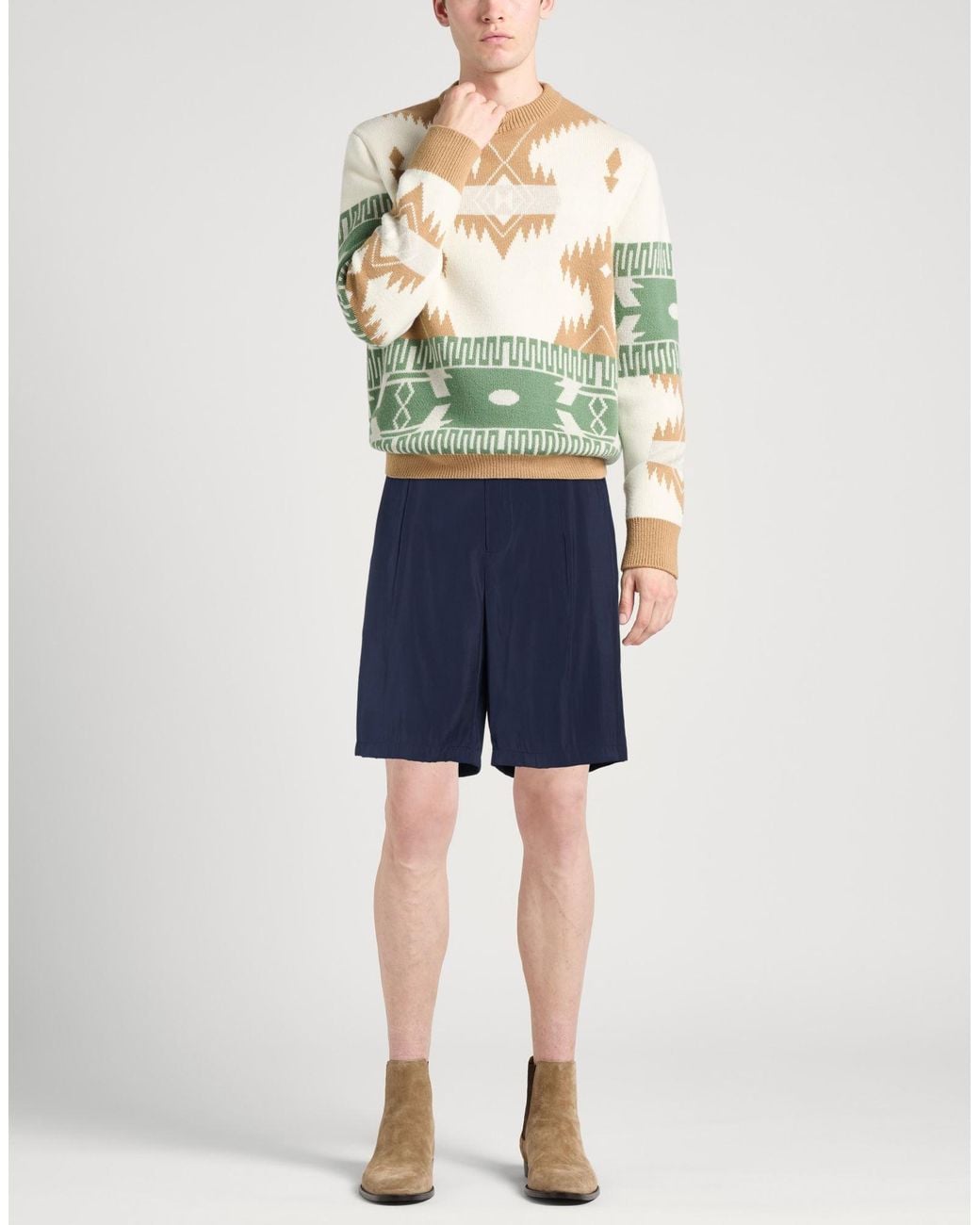 Hevò Blue Shorts & Bermuda Shorts Viscose, Polyester for men