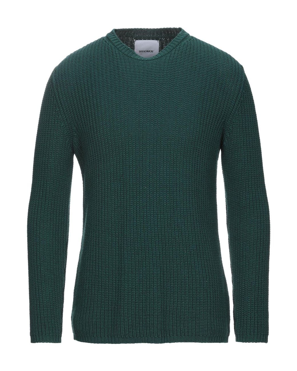Officina 36 Green Sweater Acrylic, Wool, Cotton for men