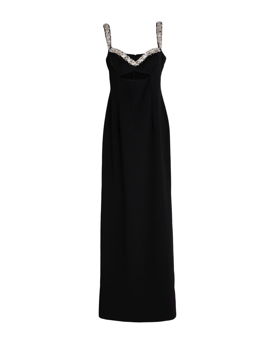 Amen Black Maxi Dress Polyester