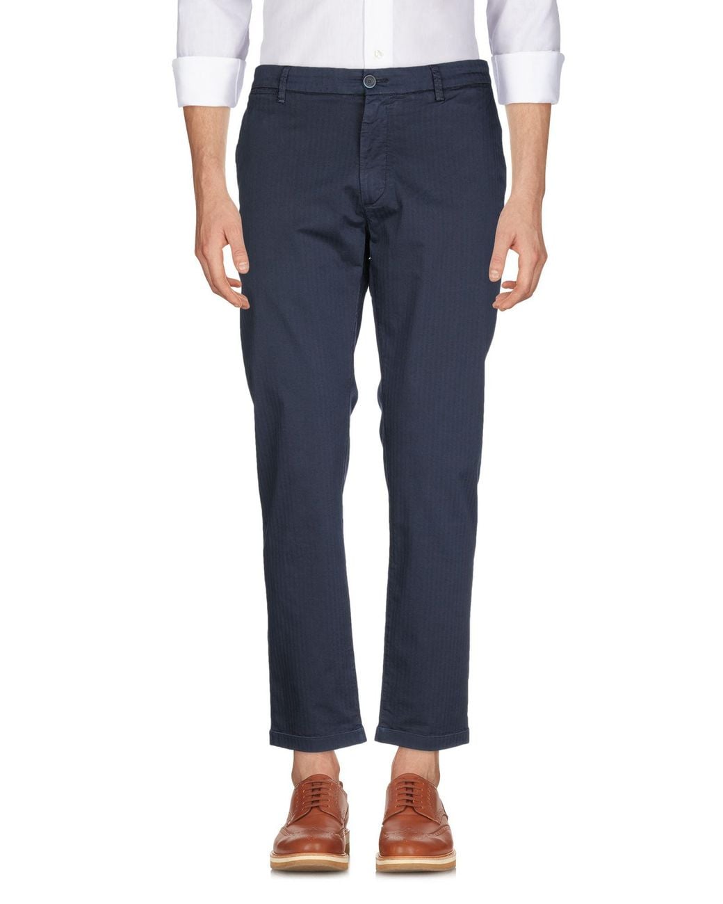 RE_HASH Blue Pants Cotton, Elastane for men