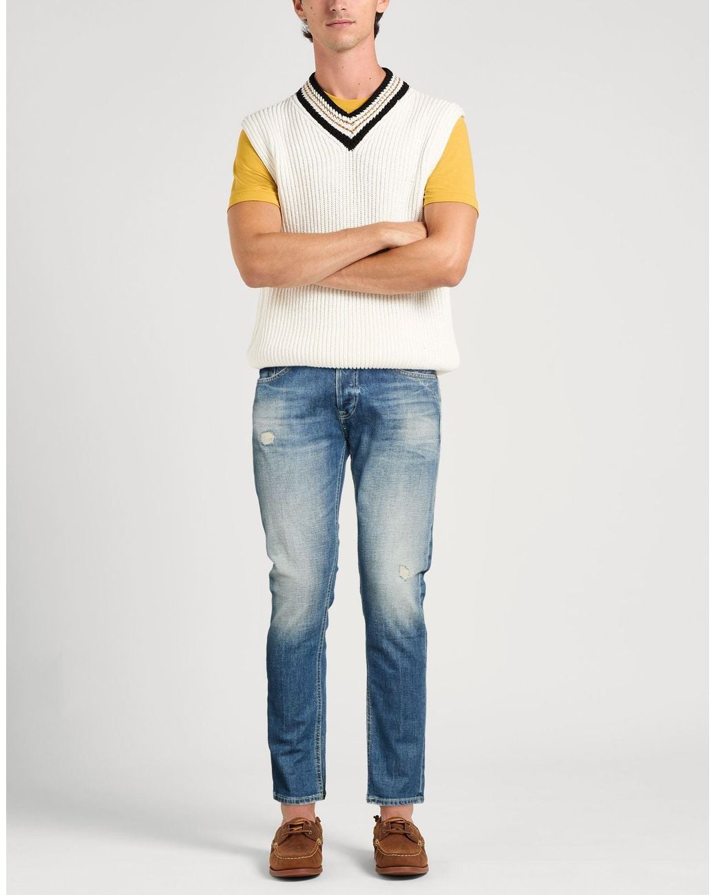 Dondup Blue Jeans Organic Cotton, Recycled Elastane for men
