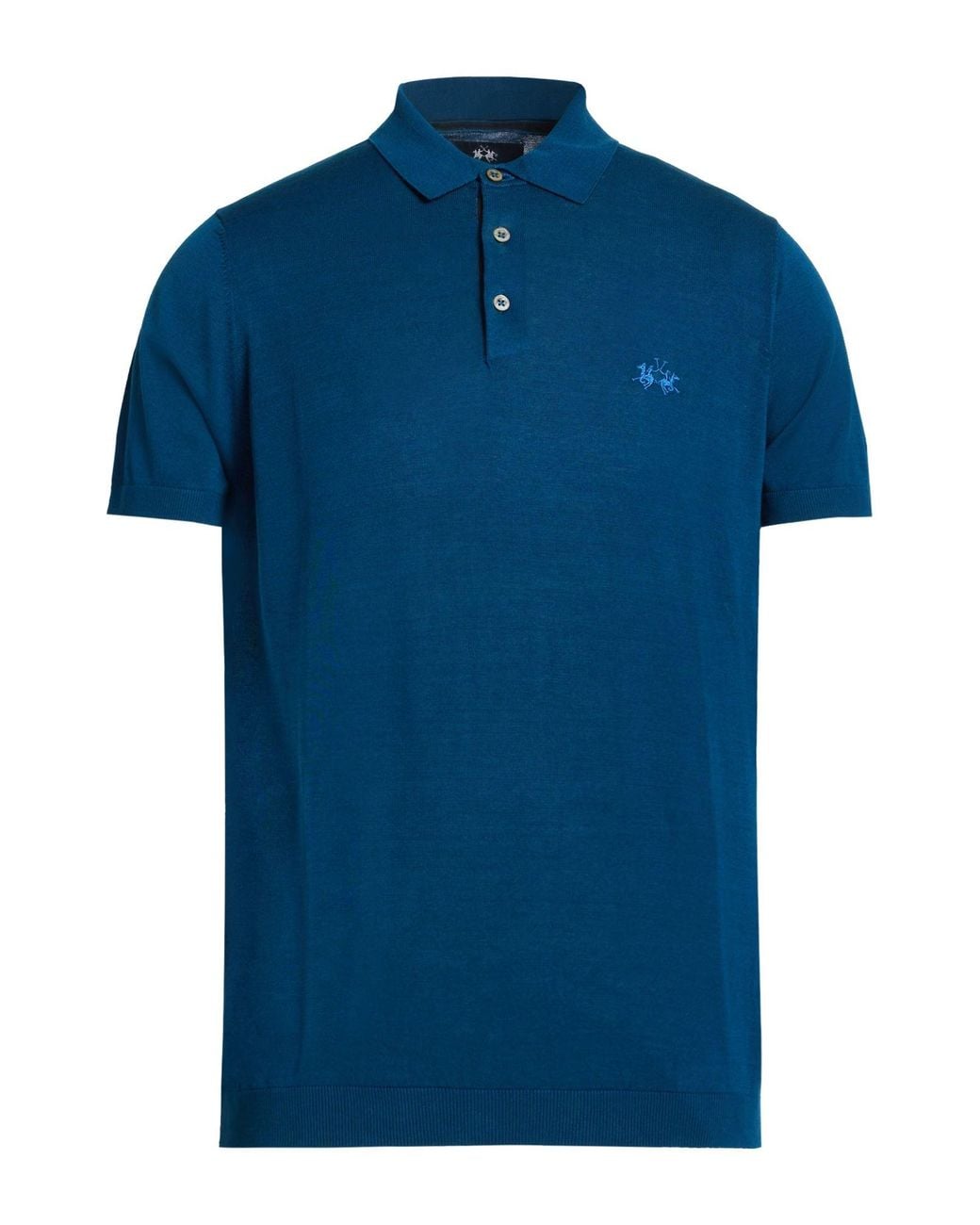 La Martina Blue Polo Shirt for men