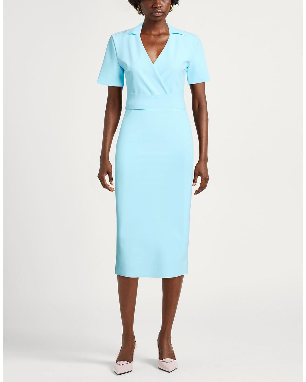 La Petite Robe Di Chiara Boni Blue Midi Dress