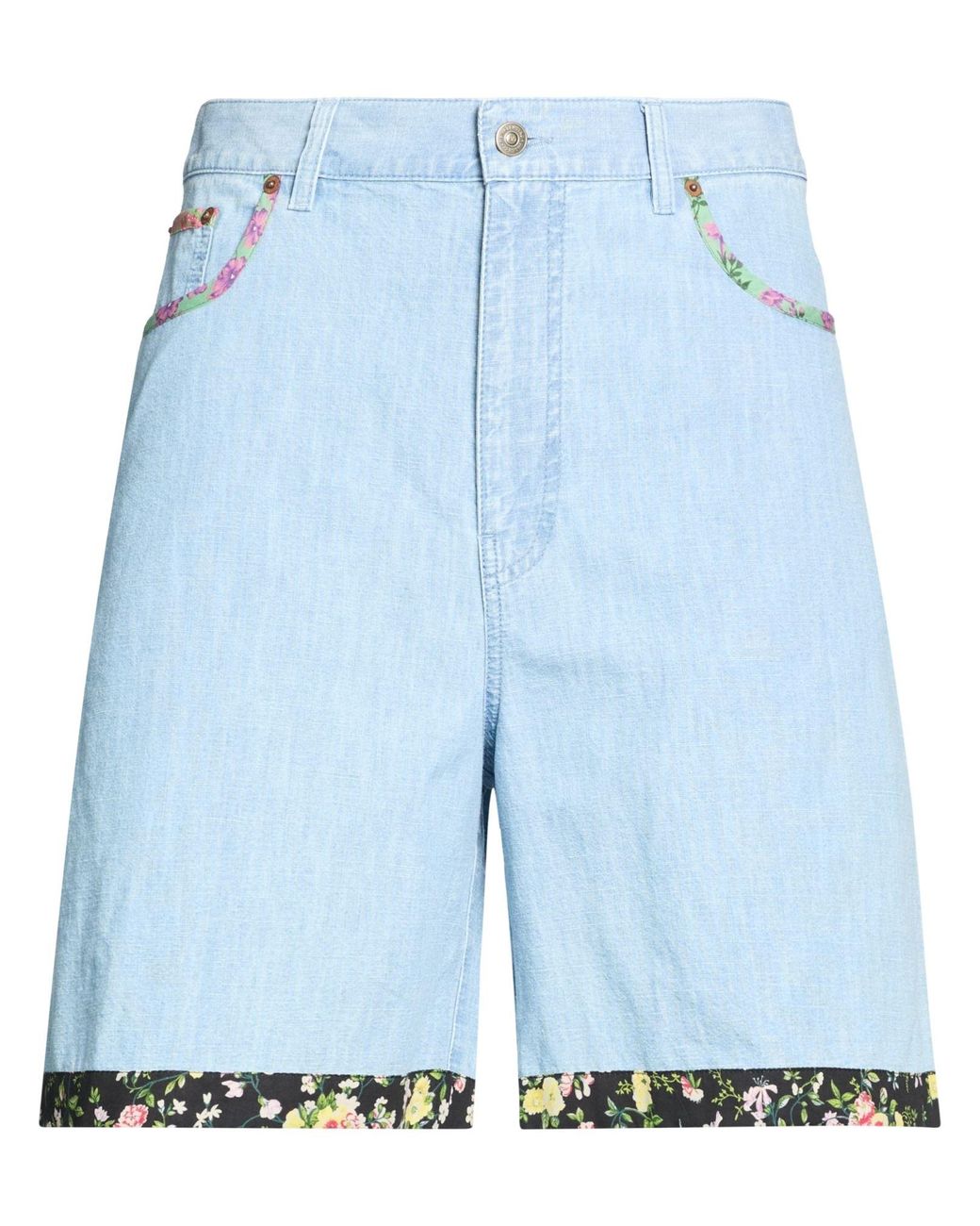 Valentino Garavani Blue Denim Shorts Cotton for men