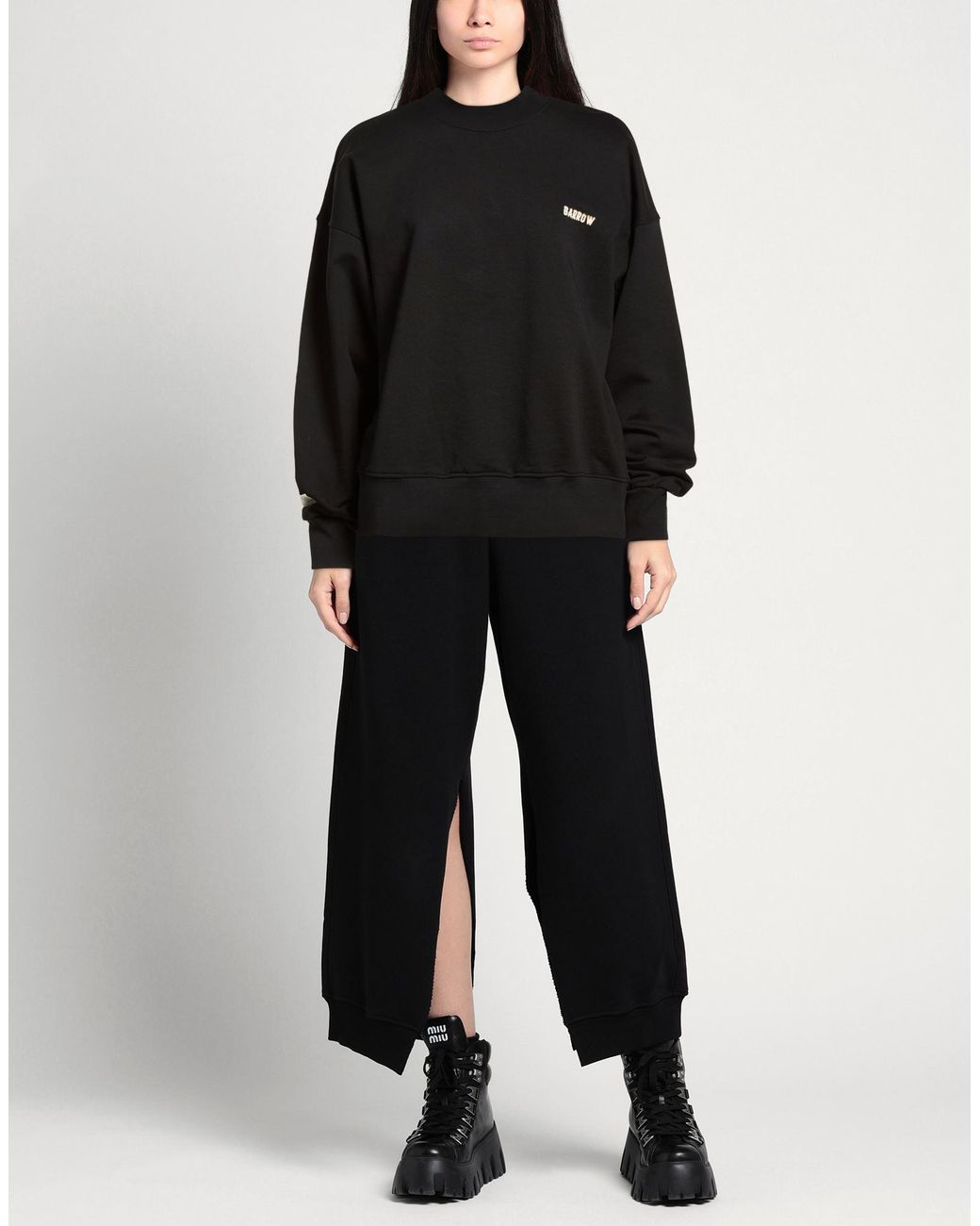 Barrow Black Sweatshirt Cotton