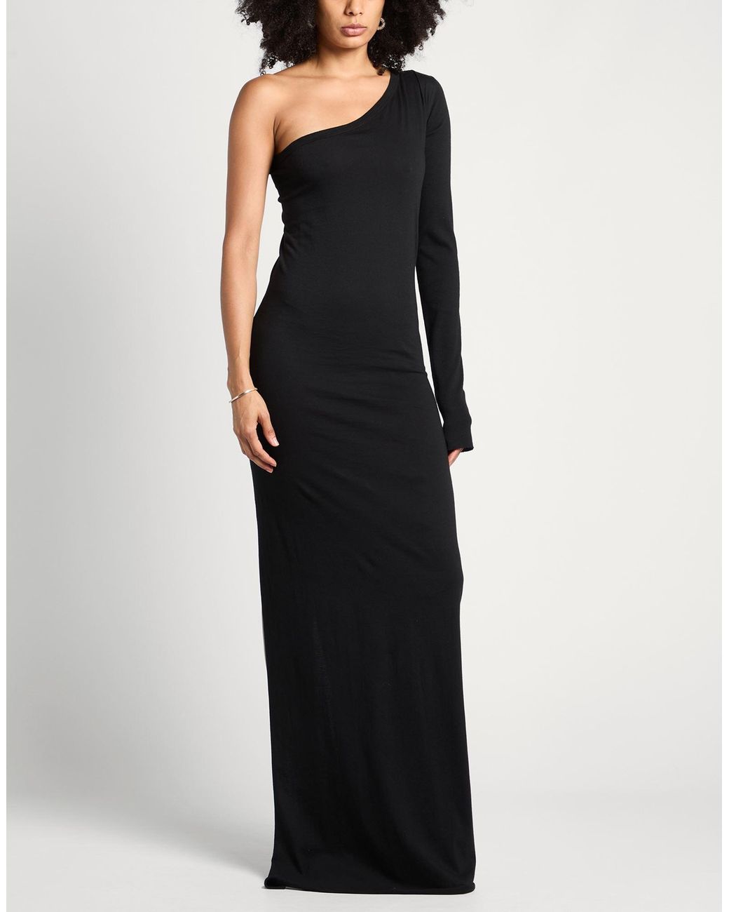 Rick Owens Black Maxi Dress Cotton