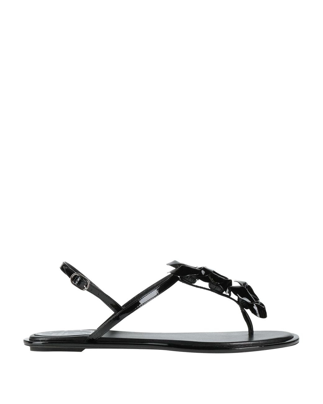 Rene Caovilla Black Thong Sandal