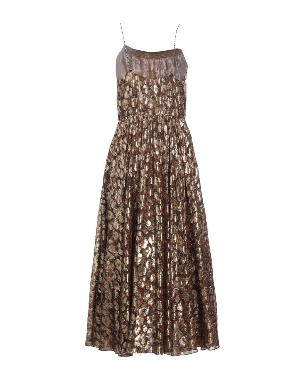 Céline Natural Midi Dress Silk, Polyester