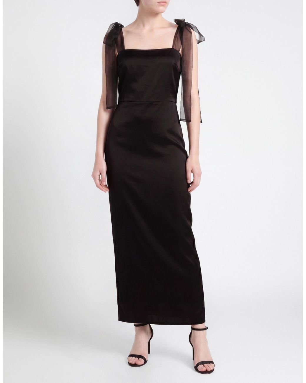 Reformation Black Maxi Dress Acetate, Polyester