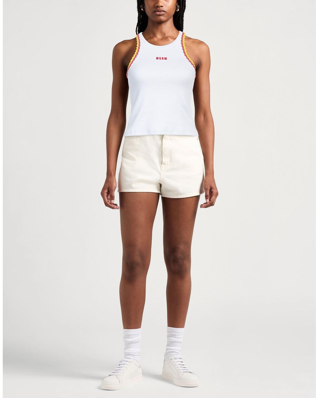 MSGM White Tank Top