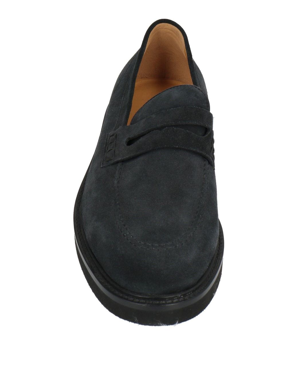 Testoni Black Charcoal Loafers Leather for men