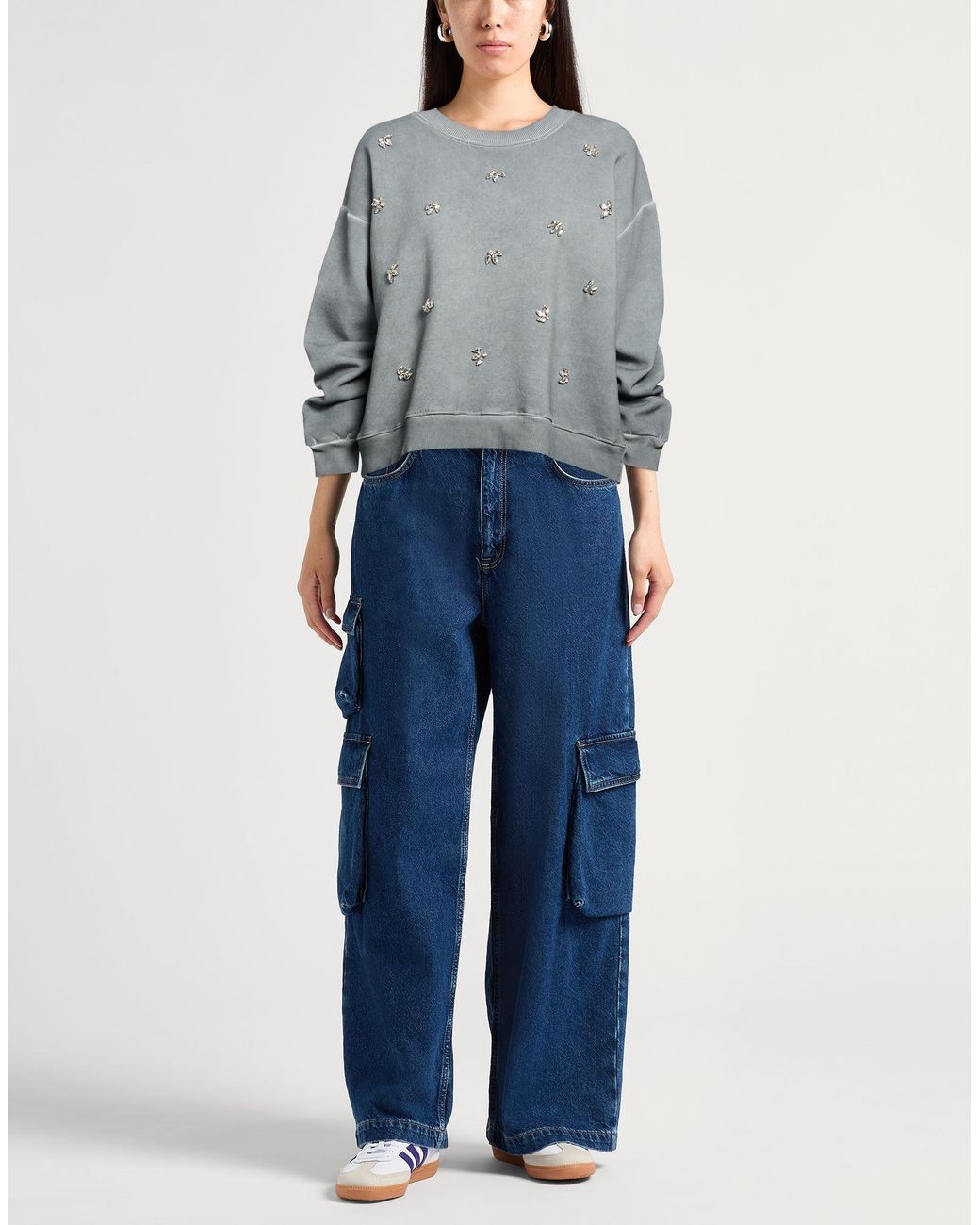 Kaos Gray Sweatshirt Cotton, Polyester
