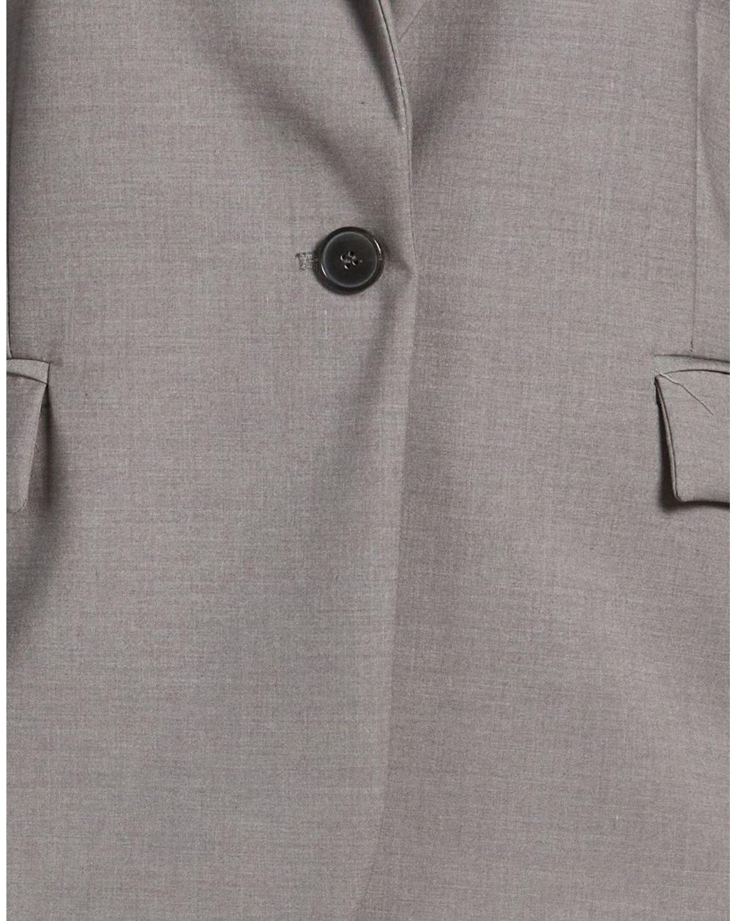 ViCOLO Gray Blazer Polyester, Viscose, Elastane