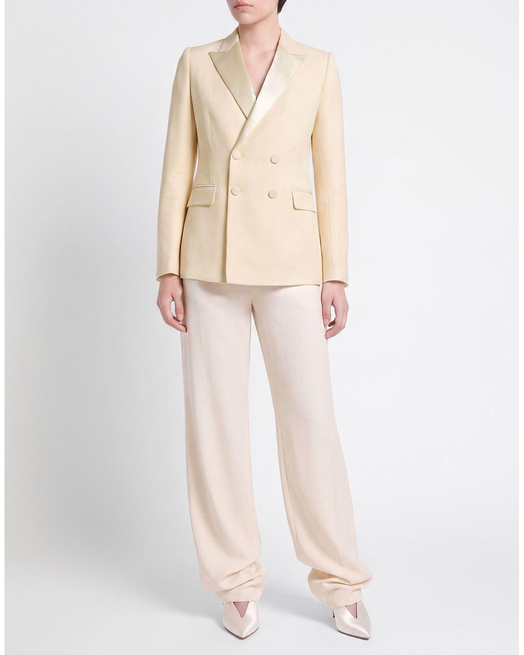 Fabiana Filippi Natural Blazer Wool, Silk, Viscose
