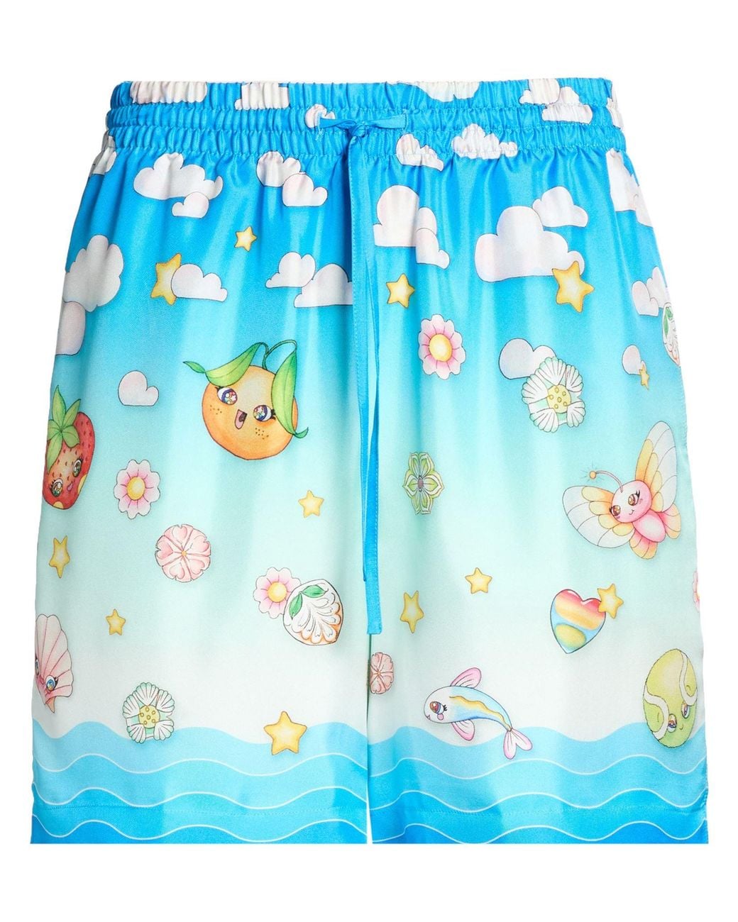 Casablanca Blue Shorts & Bermuda Shorts Silk for men