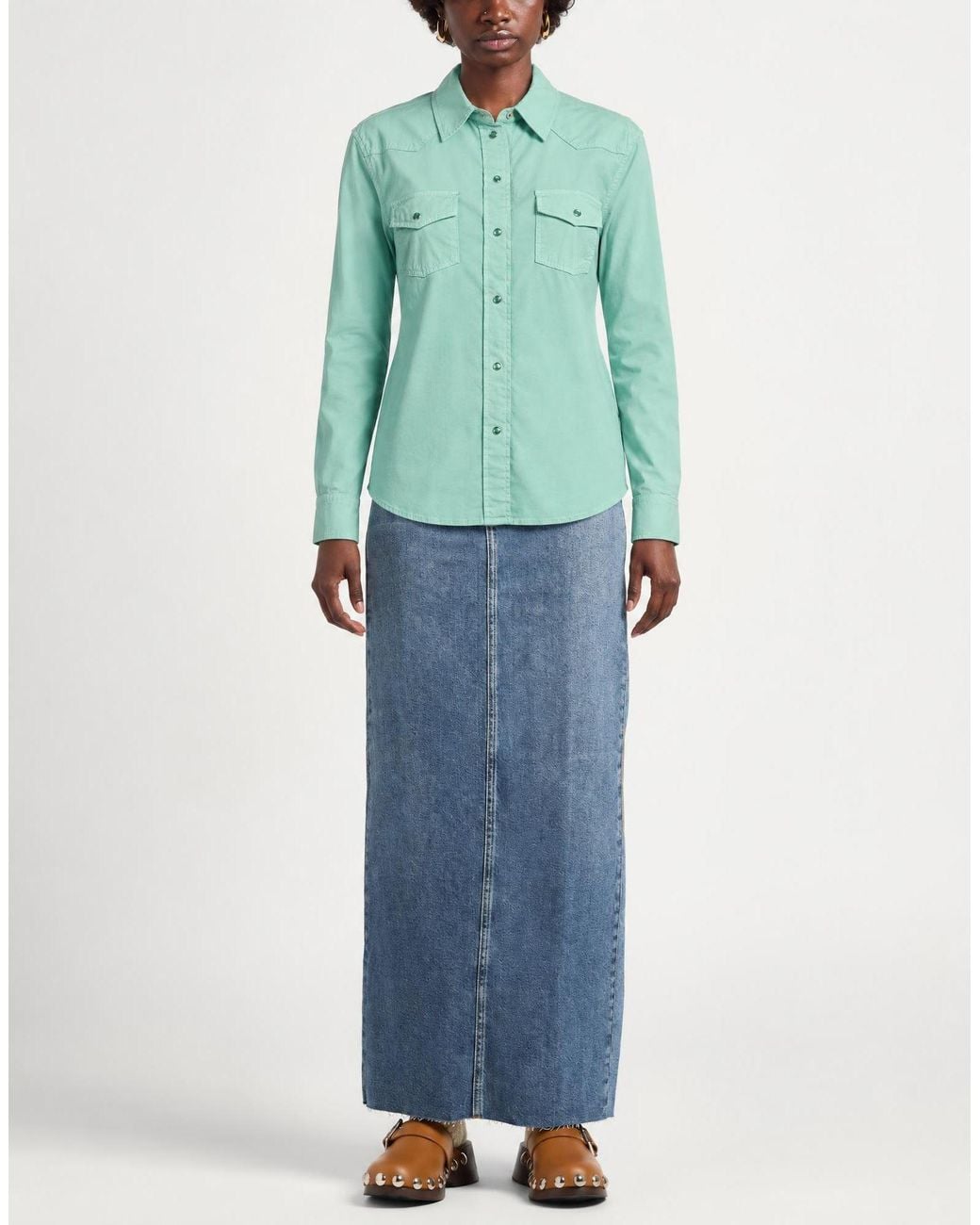 Jacob Cohen Green Light Shirt Cotton, Elastane