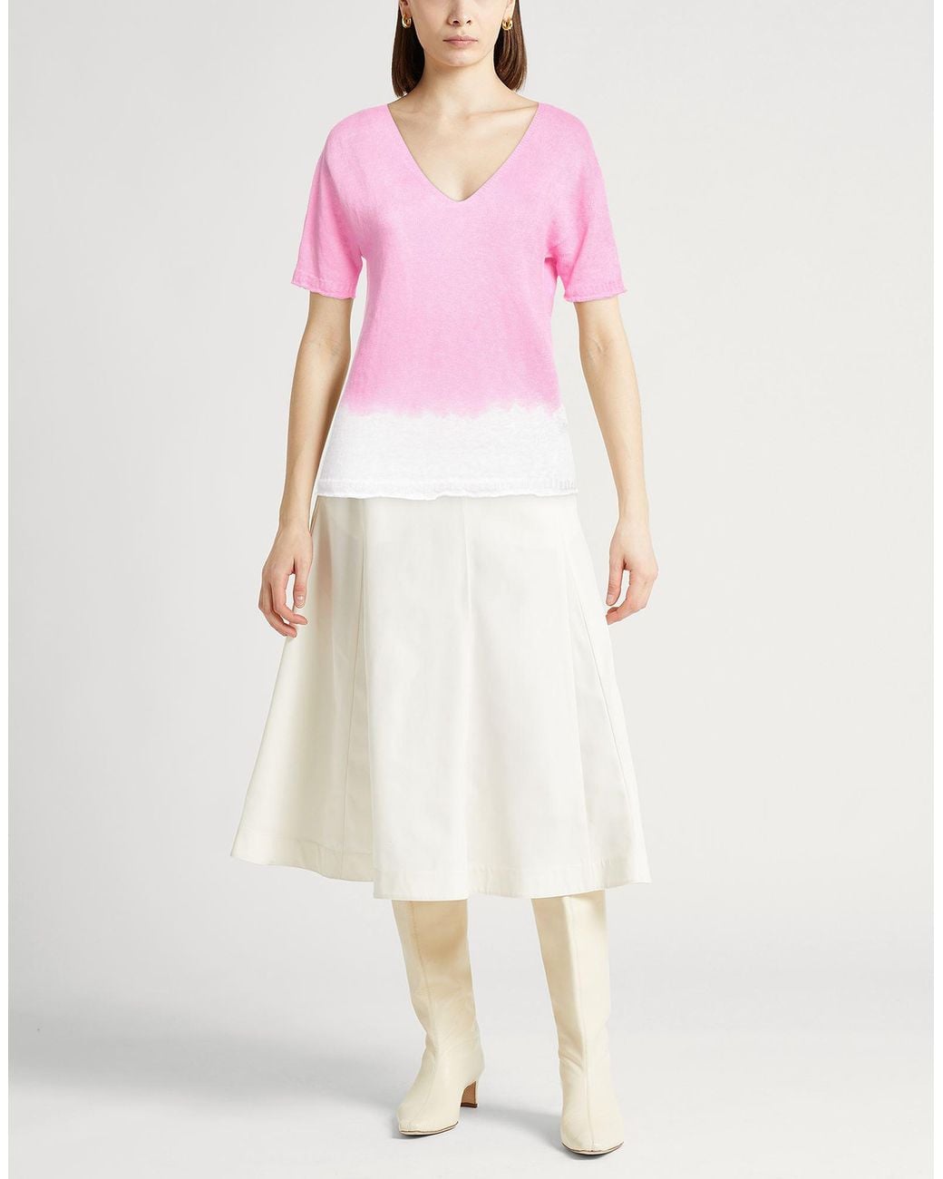 120% Lino Pink Sweater Linen