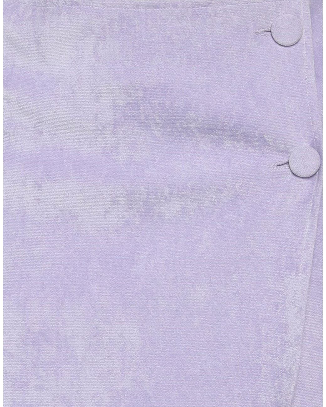 Suoli Purple Mini Skirt Polyester, Polyamide, Elastane