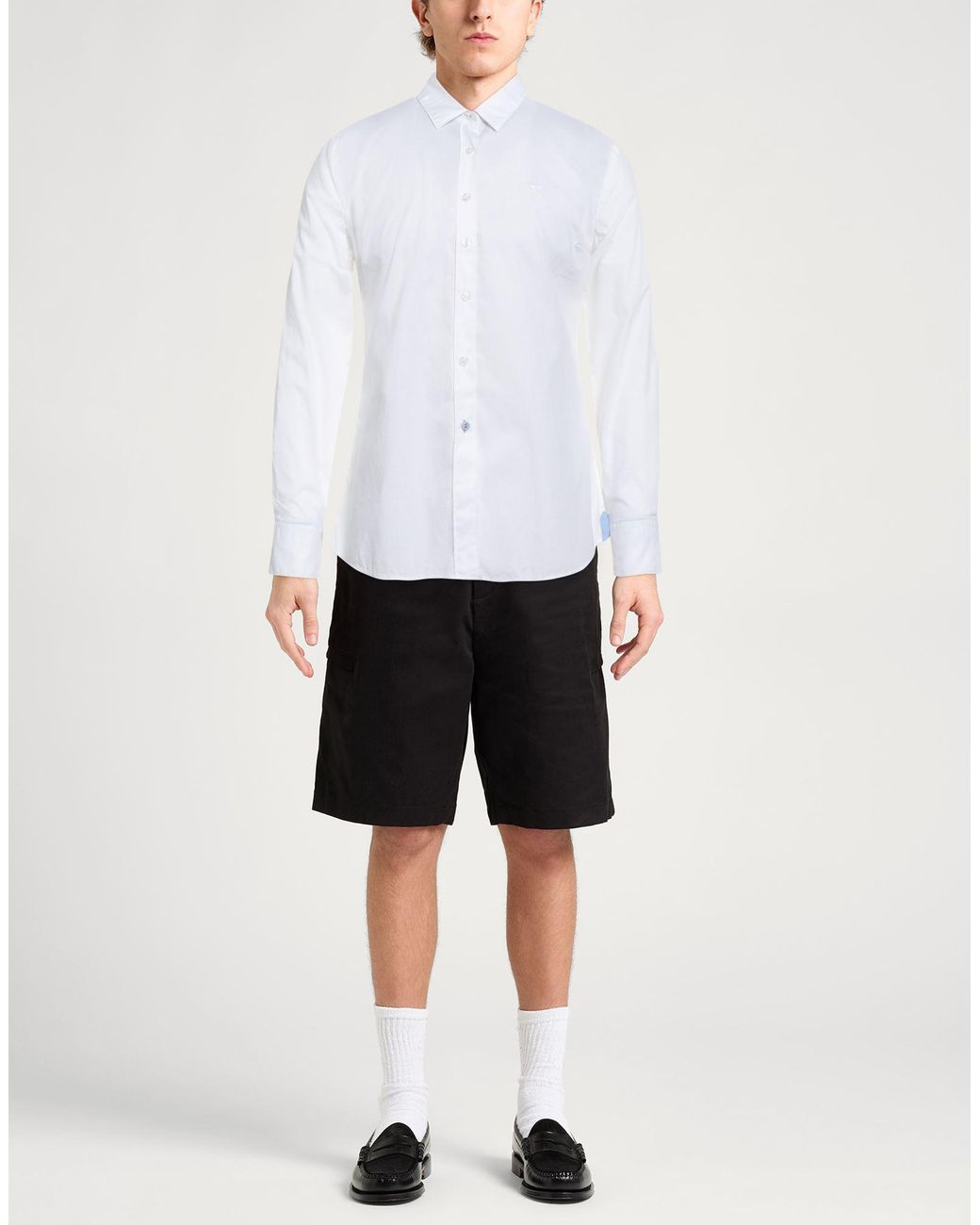 Fred Mello White Shirt Cotton, Linen for men